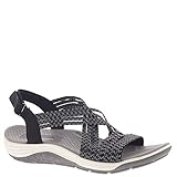 Skechers REGGAE CUP-OH, SNAP!, Women's Heels Sandals, Black (Black & Grey Gore Blk), 4 UK (37 EU)