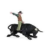 Peukerty PVC Model Animal Toys Rodeo Bull with Collectible Static Plastic Toy for Children