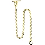 Pocket Watch Chains Albert T-Bar Chain Antique T Shaped Hanging Watch Chain 16 Inch Single Link Vest Belt