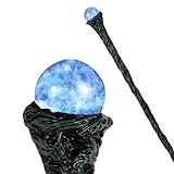 Spooktacular Creations Halloween Witch Staff Vintage Cane, Magic Walking Cane Prop Stick Accessory for Halloween Dress Up Party Pretend Play Costume