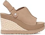UGG Women's Abbot Adjustable Slide Wedge Sandal, Sand Suede, 7.5 UK