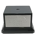 County Engraving Personalised Plastic Trophy Base Plinth, Square Black Trophy Base, Ideal For Trophies Models Figures - Enter Your Own Custom Text (Top 60mm Square, Bottom 80mm Square, Height 50mm)