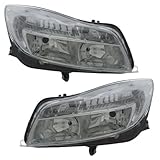 XYZ Parts Replacement Headlight Assembly Electric Chrome Inner Compatible With Vauxhall Insignia Estate Hatchback & Saloon 2008-2013 For UK 1 Pair Drivers Side Right Hand & Passengers Side Left Hand