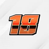 MC MOTOPARTS 3 pcs Custom Number Stickers Racing Vinyl Decals Track Day MX Dirt Bike Motocross3-10 inch T25 For PW50 DR-Z50 KLX110 Beta 50 RR Mini