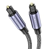 MOSWAG 2M/6.6FT Optical Toslink Cable, Gold Plate Digital Toslink Cable, Spdif Cable Extension,Plug Fiber Optic Cord Available for Soundbar to TV, Home Theater or Game Console and so on