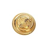 12PCS Polished Golden Anchor Buttons with Shank Vintage Style Sport Coat Blazer Button Set 21mm