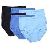 undercover lingerie Mens Cotton Y Fronts 6 Pack Blues L