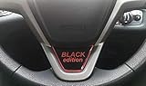 Automodz Black Edition Gel Badge Steering Wheel For Ford Fiesta Mk7 Mk8, Ecosport