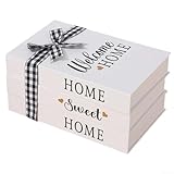 Rustic Decorative Book Ornaments 3 Pcs Folding Simulation Books for Bookshelves and Tabletops (HOME)