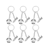 Obotsnoi Dynamic Football Player Keychain Zincs Alloy Keyring Soccer Shoe Pendant Holder Sports Enthusiast Gift Accessory Zinc Alloy Keychain