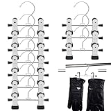 10 pcs Double Adjustable Clips Boots Hangers made of metal boot hanger clips Non-slip coat hanger hooks boot hangers, for trousers shoes towel cloths Laundry Hooks Hat Socks Holders for Home Travel