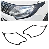 JHCHAN Light-Guard Compatible with Mitsubishi-L200-Accessories 2015-2019 L200 Car Headlight Cover Trim Protector