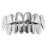 Silver Plated Tooth Hip Hop Teeth Grill for Teeth Mouth Hip Hop Mouth Grills for Men and Women