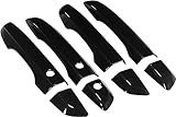 Unifizz 4pcs Vehicle Door Lacth Handle with Smart Key Hole 10th Gen for Honda Civic 2016-2021 Glossy Black Exterior Door Handle Trim Cover Left Hand Drive