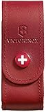Victorinox Leather Belt Pouch for Swiss Army Pocket Knives, 3.5cm x 10cm, Red