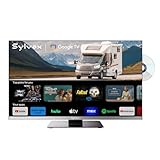 SYLVOX 24 Inch Smart TV with DVD Player, Frameless 1080P FHD, DVB/T2/S2, Hi-Fi Speakers, Small Television with Google Cast, Voice Remote, Bluetooth WiFi, 12V TVs for Motorhomes, Home, Caravans
