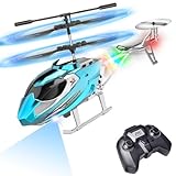 TERRAMUS Remote Control Helicopter for Kids,Altitude Hold RC Helicopters with Gyro LED Light,2.4GHz Radio Controlled Aircraft Indoor Toy with 3.5 Channel,High&Low Speed,Gift for Boys Beginner