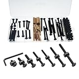 Crib Screws Hardware Replacement Kit,Socell 76pcs Baby Bed Frame Bolts &Barrel Nuts Set for Delta/Graco/Dream,M6x20mm/30mm/40mm/50mm/60mm/70mm/80mm Hex Drive Socket Cap Screws Barrel Nuts