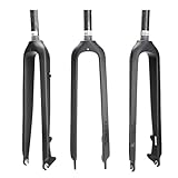 BestParts Toseek MTB Front Fork 1-1/8" Full Carbon Fiber Rigid Disc Brake 3K T800, Threadless Straight Tube Superlight Mountain Bike Forks 28.6mm, 29"