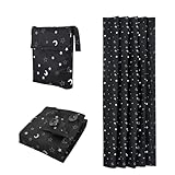 Portable Blackout Blinds with Suction Cups, Adjustable & Resizable Temporary Blackout Curtains, 100% Light Blocking Stick-On Blinds for Windows, Bedrooms, Nurseries, Travel, RVs, 130x200cm