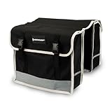 Dunlop D. Double Saddle Bag Bicycle Pannier Rack/Waterproof Bag, Black/Grey