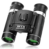 OFFCUP 200x25 Mini Compact Binoculars for Adults, High Powered Small Pocket Binocular, Lightweight Folding Binoculars for Bird Watching Hunting Theater Travel Sightseeing Sport Games