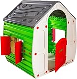 Garden Store Direct 10-561 Magical House Kids Playhouse - Indoor/Outdoor Children's Play Tent with Door & Windows, 102x90x109cm, Easy Assembly Plastic Toy House Multiple Colours Available! (Grey Roof)