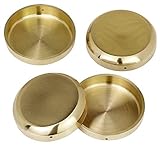 UK Brass Castor Cups (Set of 4) – Solid Polished Brass – Antique Vintage