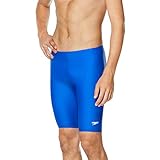 Speedo Men's Swimsuit Jammer Powerflex Eco Solid Adult Short, New Sapphire, 34