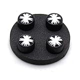 YaaGoo For Mini Cooper Tires Rim 4pcs Valve Caps Case Decor Cover (BLACK GJ)