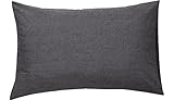 100% Brushed Cotton Soft Flannelette Pillowcase Pair 12 Colours (Pillowcase Pair, Charcoal)