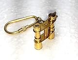 Ganga Nautical Full Brass Antique Style Brass Monocular Keychain with Telescope Keychain