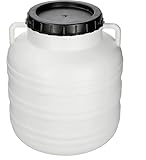 DIAH DO IT AT HOME Plastic Barrel with Lid for Brine Pickling, Preserves, Fermentation, Storage and Transportation, Handle (10 L)