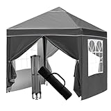 Pop Up Gazebo, Gazebo with Removable Sidewalls, Sturdy Frame, Weather-Resistant Protection, Ideal for Outdoor Events, Parties, and Markets (grey)