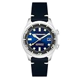 Spinnaker Mens 42mm Bradner Automatic Atlantic Blue 3 Hands Watch with Genuine Leather Strap SP-5062-03