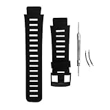 Rubber Watch Strap, Waterproof Rubber Strap with Steel Screwdriver, Adjustable Watch Strap Replacement Rubber Strap Band for Suunto X-Lander