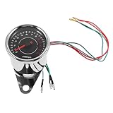 LAPYAPPE Motorcycle Speedometer Gauge Vintage Tachometer for Motorbike Riders Easy Installation Compatible with Various Bikes Clear Display Motorcycle Part Replacement