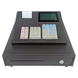 CRG XA138 Simple Cash Register Till Black. Ideal for Retail. Easy to Setup and Operate. (Black, Small Drawer)