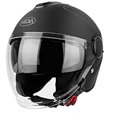 MIDA MV-6 ECE 22.06 Approved Jet DVS Dual Visor Motorbike Scooter Moped Open Face Motorcycle Helmet