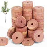 Cedar Blocks, 24 Pcs Cedar Wood Rings, Cedar Wood Blocks Cedar Moth Repellent Moth Repellent Cedar Rings for Clothes Wardrobe Drawer Shoe Cabinets Car Interiors & Kitchen Freshener