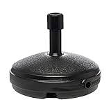 Direct Mart Garden Umbrella Parasol Base, Heavy Duty Plastic Umbrella Stand, Durable Patio Umbrella Base, Wind-Resistant Parasol Stand, Easy Clean, Versatile Sun Parasol Base(7L, Round, Black)