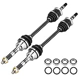 Front Left or Right CV Axle & Wheel Bearing Kit for Kawasaki Mule 2510/3010/4010 4X4 1998-2018, 2 CV Axles and 2 Wheel Bearings