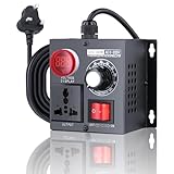Voltage Regulator, 5000W AC 220V Electronic Voltage Regulator, SCR High Precision Adjustable Single Phrase Motor Speed Controller with LED Display for Electrical Equipment in Households