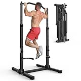JOROTO Foldable Power Tower Pull Up Bar Station, Height Adjustable Adjust Chin Up Bar Stand, 5-in-1 Workout Dip Station For Home Gym Strength Training Equipment, 380LBS/172KG Capacity