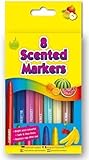 BG Kids Scented Colouring Marker Pens, Assorted - Pack of 8