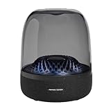 Harman Kardon Aura Portable Bluetooth Speaker with 360-Degree Audio and Ambient Light, Black