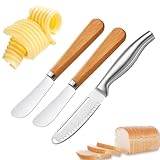 Butter Knife Set, Butter Knife Spreader, 3-Piece cute Knives and Spreaders for Smooth Dessert Cheese Spreading, Ideal for Breakfast Tea Parties Sandwich Making