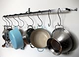 Long Hanging Pot Rack pan Kitchen Iron Wall Mounted Bespoke Saucepan s Hooks