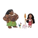 Moana 2 Disney’s Doll Playset Maui Voyager Petite Dolls Gift Set by Jakks Pacific, Stands 6” / 15 cm Tall, Includes Maui, Pua, & Heihei, Suggested for Ages 3+