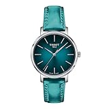 Woman Watch Tissot Everytime Lady only time Turquoise T143.210.17.091.00 Leather Strap